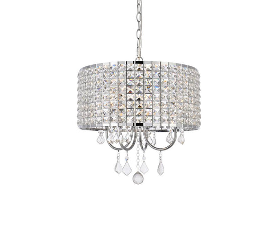 Elegant Furniture & Lighting - Elise 17 inch pendant in chrome - LD713D17C veiw 1