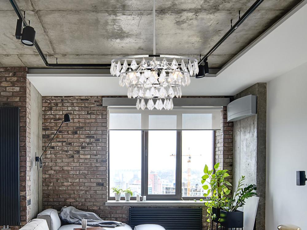 Elegant Furniture & Lighting - Ella 20 inch pendant in chrome - 1101D20C veiw 1