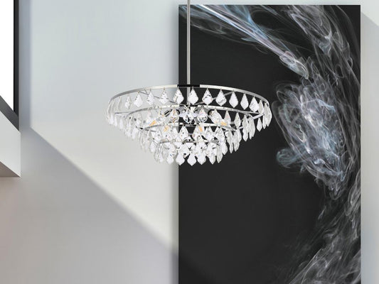 Elegant Furniture & Lighting - Ella 28 inch pendant in chrome - 1101D28C veiw 1