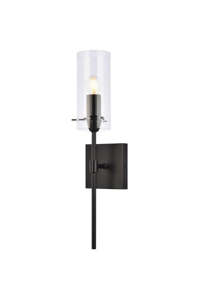 Elegant Furniture & Lighting - Elsreth 1 light black wall sconce - LD2361BK veiw 1