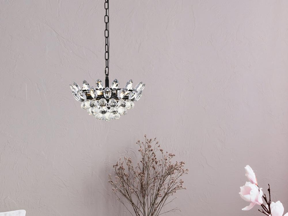 Elegant Furniture & Lighting - Emilia 14 inch pendant in black - 1104D14BK veiw 1