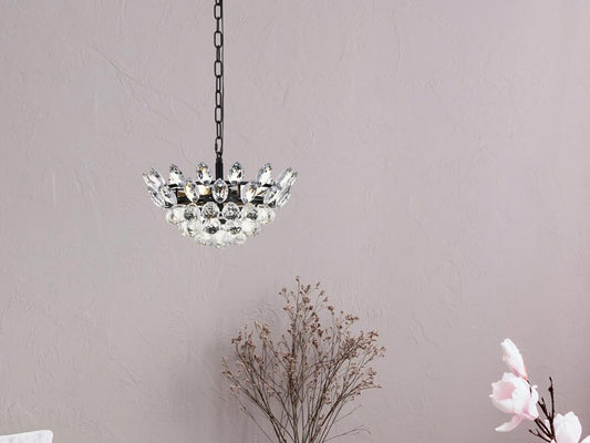 Elegant Furniture & Lighting - Emilia 14 inch pendant in black - 1104D14BK veiw 1