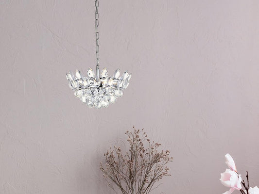 Elegant Furniture & Lighting - Emilia 14 inch pendant in chrome - 1104D14C veiw 1