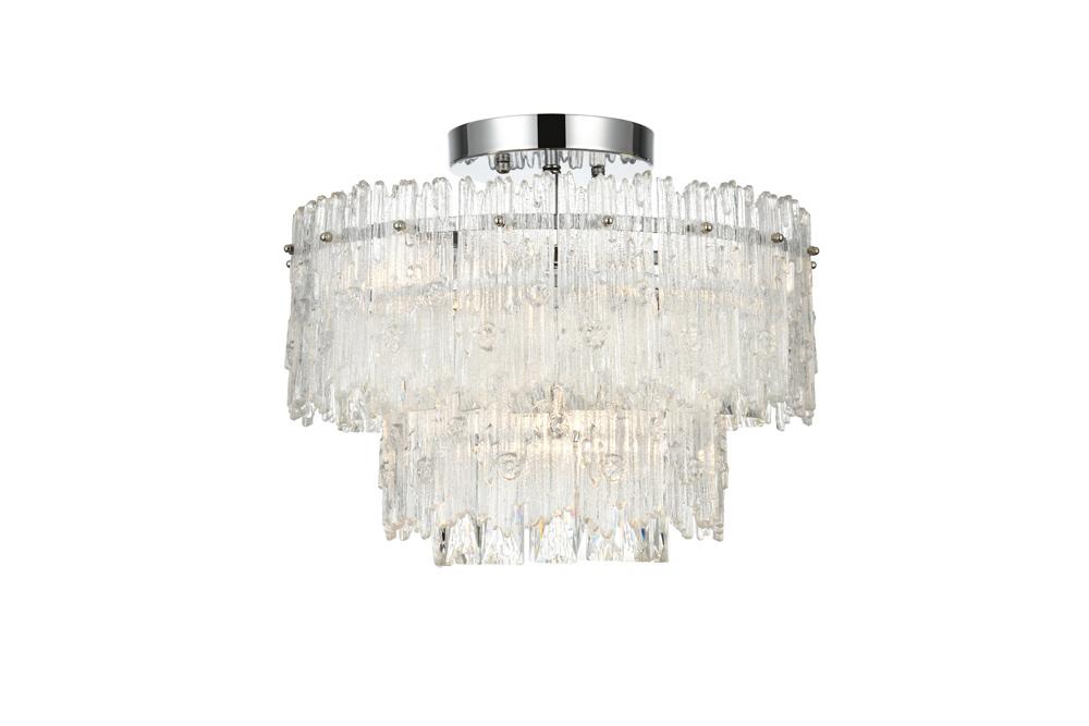 Elegant Furniture & Lighting - Emilia 15 inch Flush Mount Light in Chrome - 1780F15C veiw 1