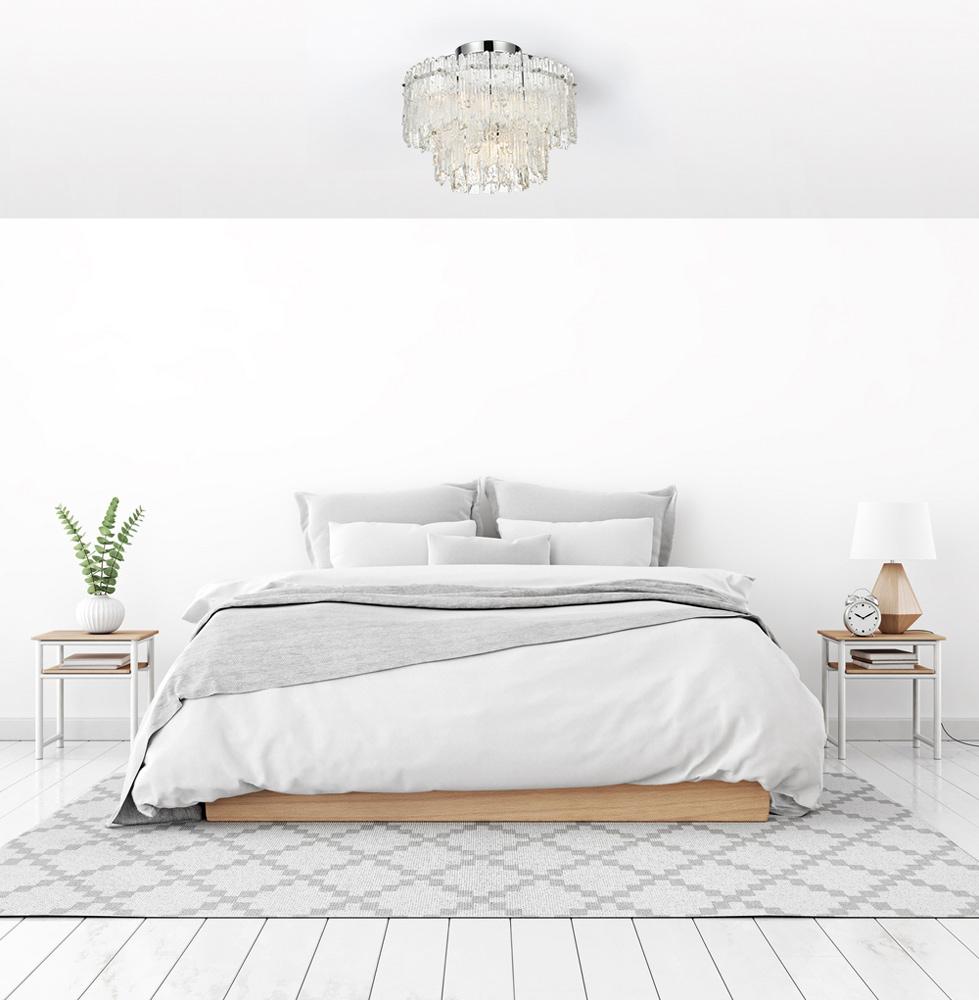 Elegant Furniture & Lighting - Emilia 15 inch Flush Mount Light in Chrome - 1780F15C veiw 2