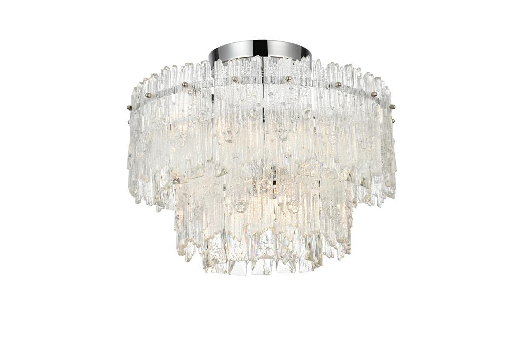 Elegant Furniture & Lighting - Emilia 15 inch Flush Mount Light in Chrome - 1780F15C veiw 3