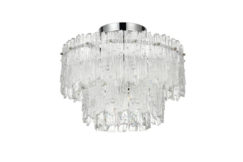 Elegant Furniture & Lighting - Emilia 15 inch Flush Mount Light in Chrome - 1780F15C veiw 7