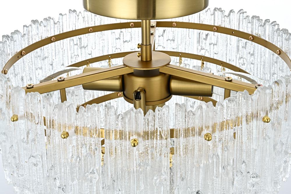 Elegant Furniture & Lighting - Emilia 15 inch Flush Mount Light in Satin Gold - 1780F15SG veiw 5