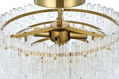 Elegant Furniture & Lighting - Emilia 15 inch Flush Mount Light in Satin Gold - 1780F15SG veiw 5