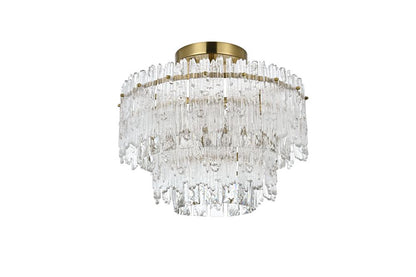 Elegant Furniture & Lighting - Emilia 15 inch Flush Mount Light in Satin Gold - 1780F15SG veiw 7