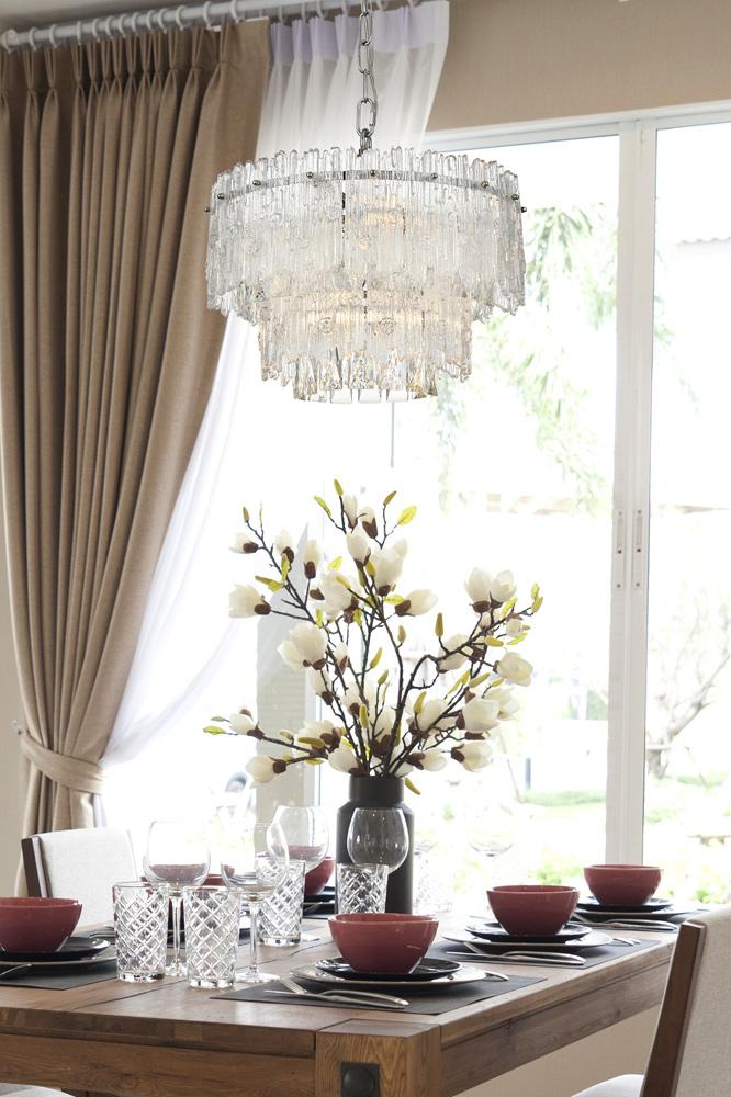 Elegant Furniture & Lighting - Emilia 15 inch Pendant Light in Chrome - 1780D15C veiw 2