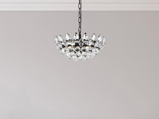 Elegant Furniture & Lighting - Emilia 16 inch pendant in black - 1104D16BK veiw 1