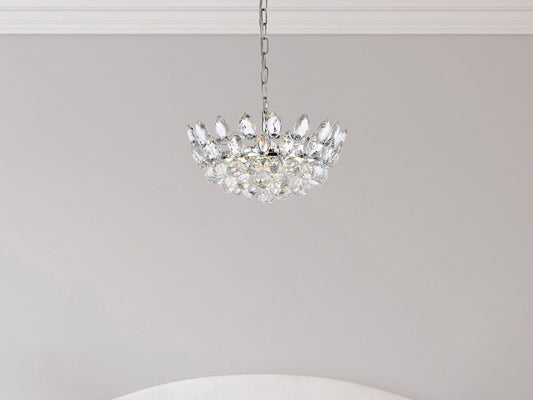 Elegant Furniture & Lighting - Emilia 16 inch pendant in chrome - 1104D16C veiw 1