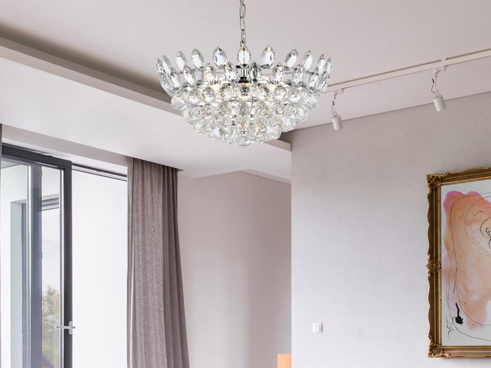 Elegant Furniture & Lighting - Emilia 20 inch pendant in chrome - 1104D20C veiw 1