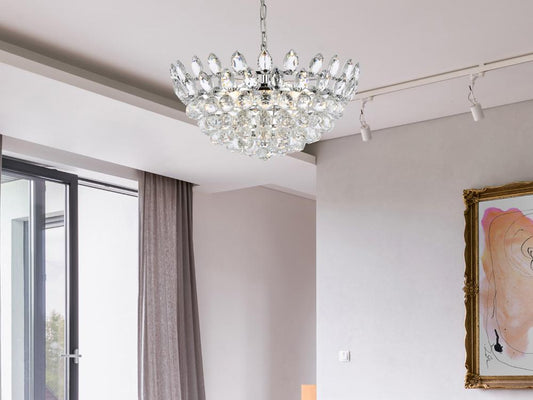Elegant Furniture & Lighting - Emilia 20 inch pendant in chrome - 1104D20C veiw 1