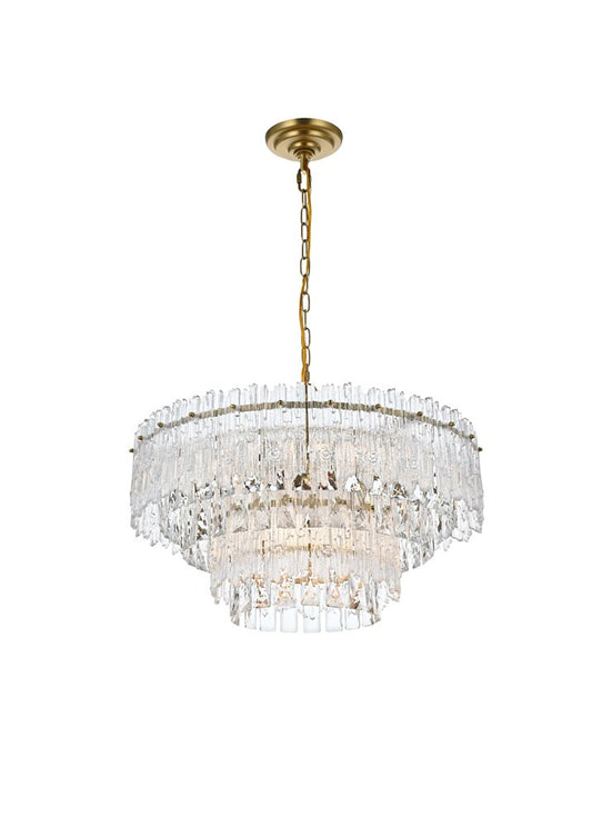 Elegant Furniture & Lighting - Emilia 21 inch Pendant Light in Satin Gold - 1780D21SG veiw 1