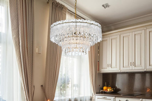 Elegant Furniture & Lighting - Emilia 21 inch Pendant Light in Satin Gold - 1780D21SG veiw 2