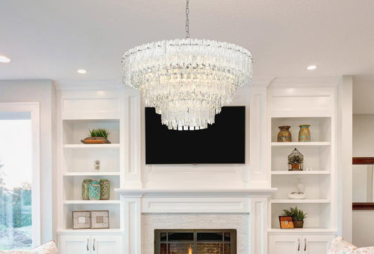 Elegant Furniture & Lighting - Emilia 31 inch Pendant Light in Chrome - 1780D31C veiw 2