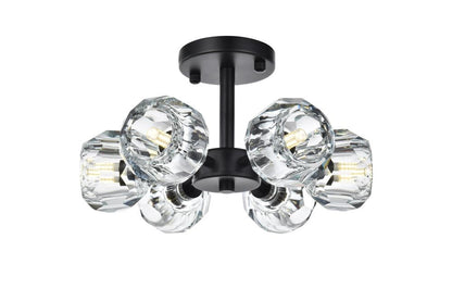 Elegant Furniture & Lighting - Eren 14 inch Flush Mount in Black - 3505F14BK veiw 1