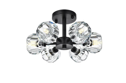 Elegant Furniture & Lighting - Eren 14 inch Flush Mount in Black - 3505F14BK veiw 3