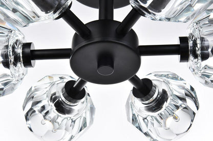 Elegant Furniture & Lighting - Eren 14 inch Flush Mount in Black - 3505F14BK veiw 4