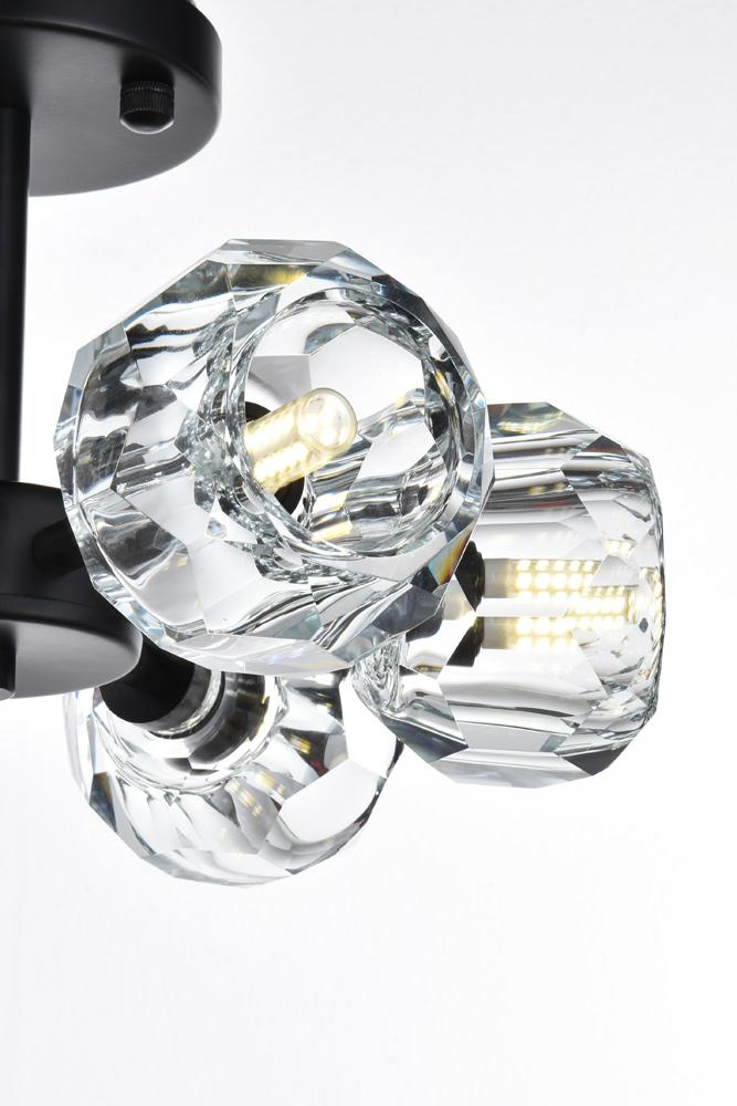 Elegant Furniture & Lighting - Eren 14 inch Flush Mount in Black - 3505F14BK veiw 6