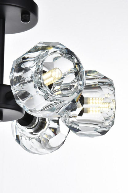 Elegant Furniture & Lighting - Eren 14 inch Flush Mount in Black - 3505F14BK veiw 6