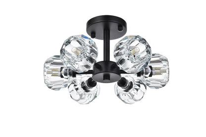 Elegant Furniture & Lighting - Eren 14 inch Flush Mount in Black - 3505F14BK veiw 7