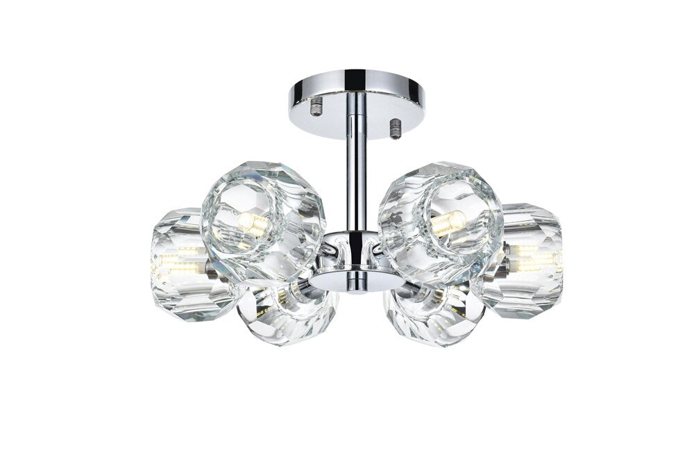 Elegant Furniture & Lighting - Eren 14 inch Flush Mount in Chrome - 3505F14C veiw 1