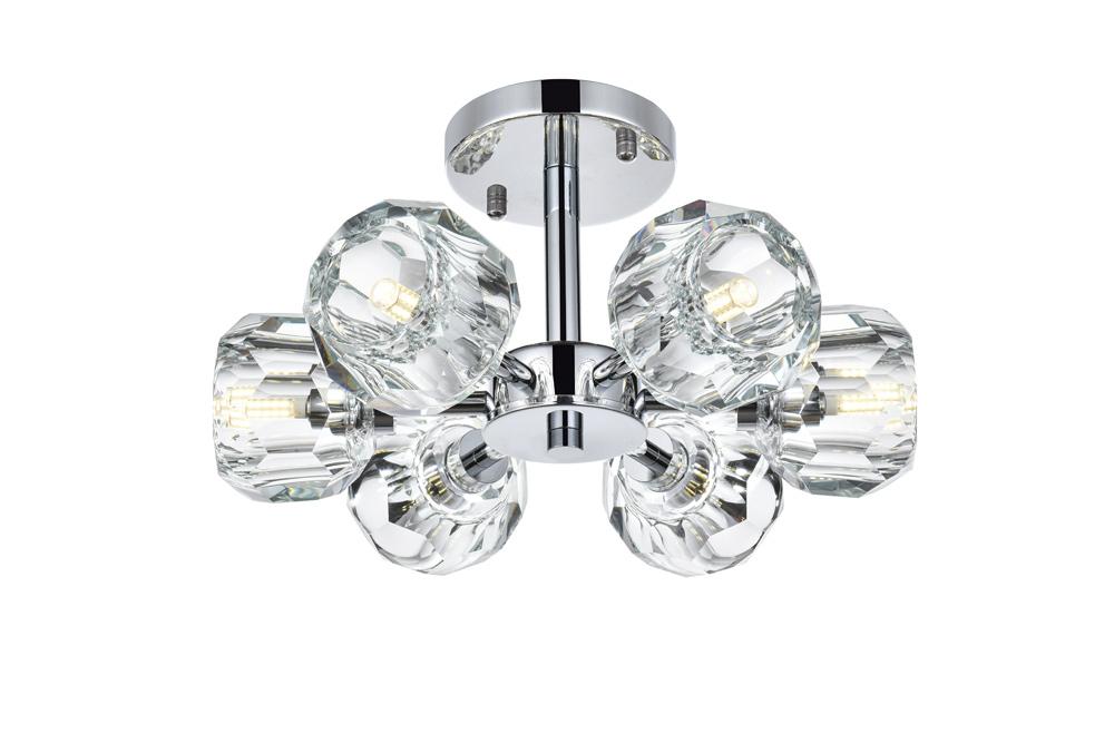 Elegant Furniture & Lighting - Eren 14 inch Flush Mount in Chrome - 3505F14C veiw 3