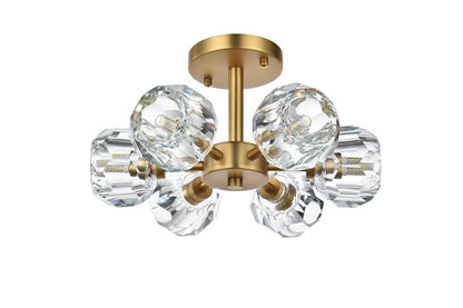 Elegant Furniture & Lighting - Eren 14 inch Flush Mount in Satin Gold - 3505F14SG veiw 7