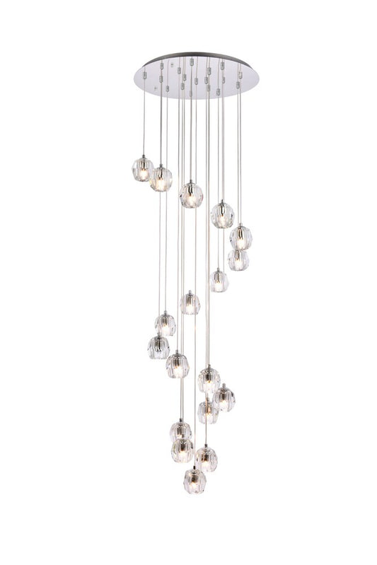 Elegant Furniture & Lighting - Eren 18 lights Chrome pendant - 3505D20C veiw 1