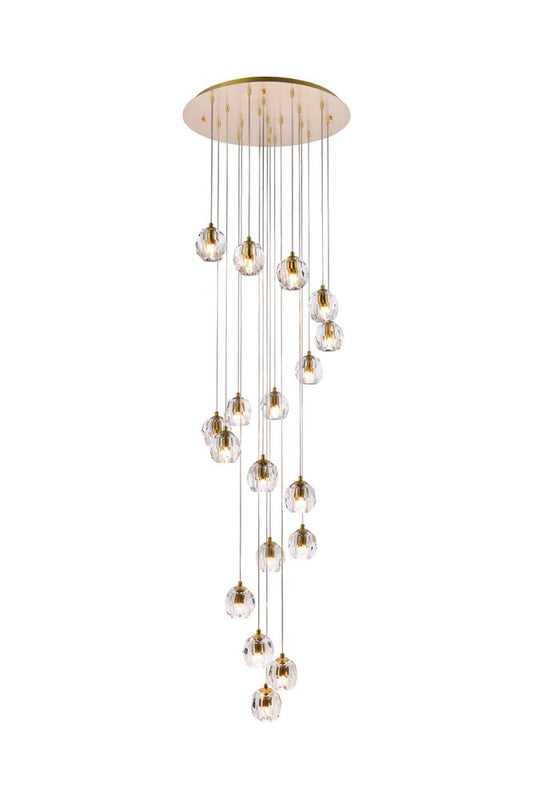 Elegant Furniture & Lighting - Eren 18 lights Gold pendant - 3505D20G veiw 1
