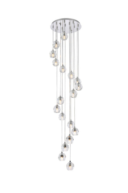 Elegant Furniture & Lighting - Eren 18 lights chrome pendant - 3505G15C veiw 1