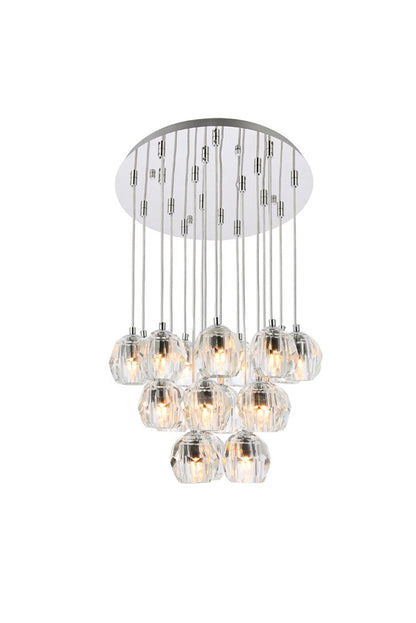 Elegant Furniture & Lighting - Eren 18 lights chrome pendant - 3505G15C veiw 3