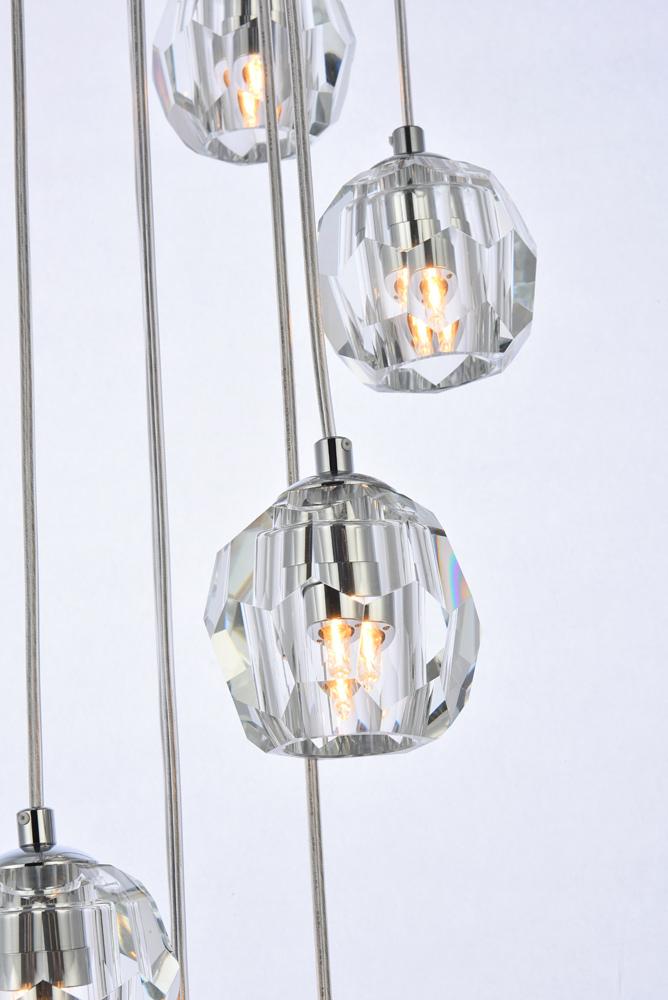 Elegant Furniture & Lighting - Eren 18 lights chrome pendant - 3505G15C veiw 4