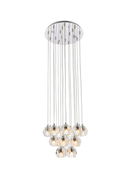 Elegant Furniture & Lighting - Eren 18 lights chrome pendant - 3505G15C veiw 7