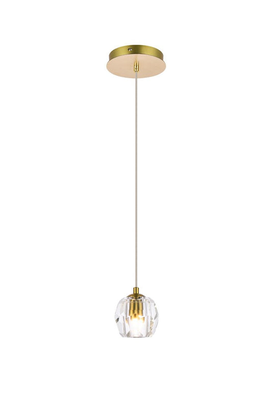 Elegant Furniture & Lighting - Eren 1 light Gold pendant - 3505D6G veiw 1