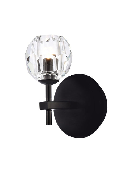 Elegant Furniture & Lighting - Eren 1 light Black wall sconce - 3505W6BK veiw 1
