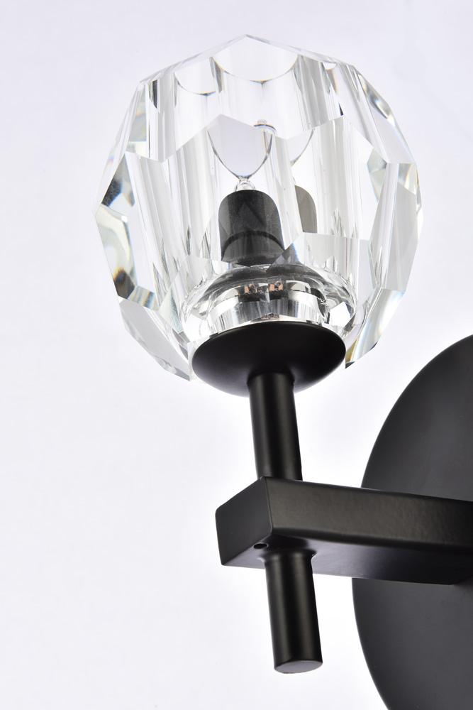Elegant Furniture & Lighting - Eren 1 light Black wall sconce - 3505W6BK veiw 4