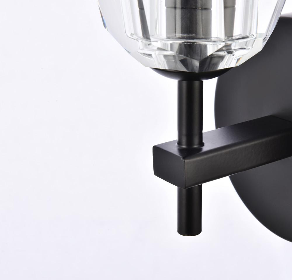 Elegant Furniture & Lighting - Eren 1 light Black wall sconce - 3505W6BK veiw 6
