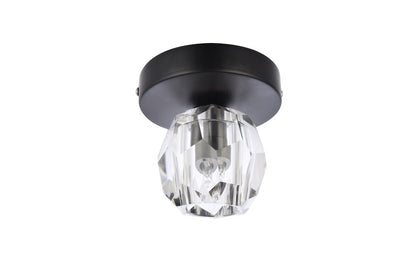 Elegant Furniture & Lighting - Eren 1 light black flush mount - 3505F5BK veiw 3
