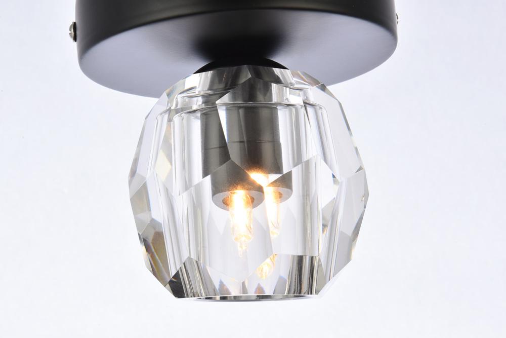 Elegant Furniture & Lighting - Eren 1 light black flush mount - 3505F5BK veiw 5