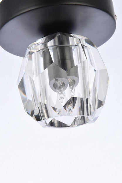 Elegant Furniture & Lighting - Eren 1 light black flush mount - 3505F5BK veiw 6