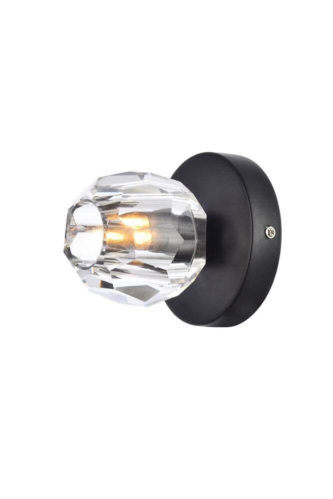 Elegant Furniture & Lighting - Eren 1 light black flush mount - 3505F5BK veiw 7
