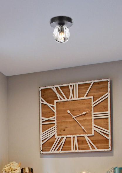 Elegant Furniture & Lighting - Eren 1 light black flush mount - 3505F5BK veiw 9