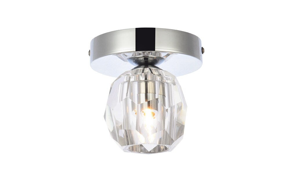 Elegant Furniture & Lighting - Eren 1 light chrome flush mount - 3505F5C veiw 1