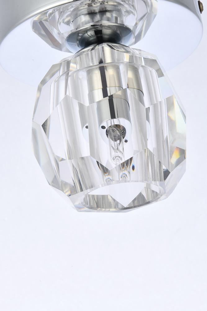 Elegant Furniture & Lighting - Eren 1 light chrome flush mount - 3505F5C veiw 5