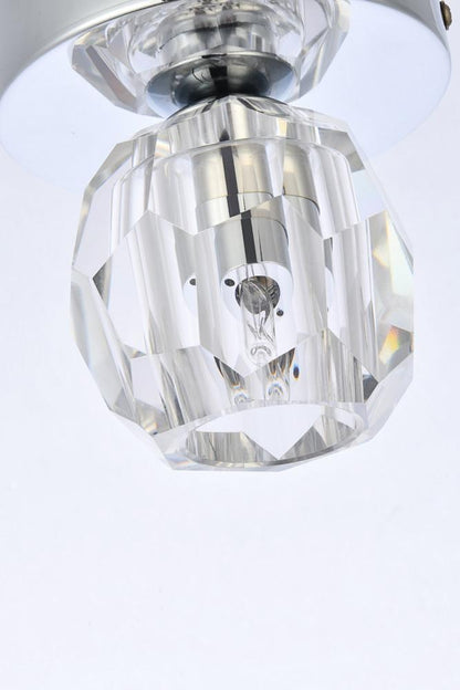 Elegant Furniture & Lighting - Eren 1 light chrome flush mount - 3505F5C veiw 5