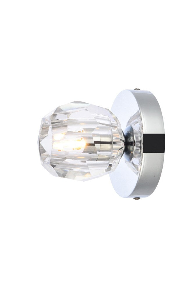 Elegant Furniture & Lighting - Eren 1 light chrome flush mount - 3505F5C veiw 7